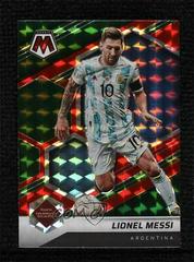 Lionel Messi [Choice Red Green] Soccer Cards 2021 Panini Mosaic Road to FIFA World Cup Prices
