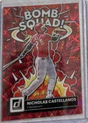 Nicholas Castellanos [Red] #BS-10 Baseball Cards 2022 Panini Donruss Bomb Squad Prices