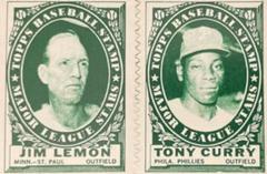 Jim Lemon, Tony Curry Baseball Cards 1961 Topps Stamp Panels Prices