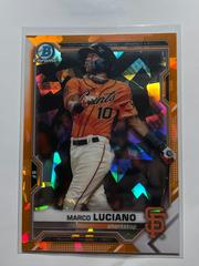Marco Luciano [Orange Refractor] #BCP-8 Baseball Cards 2021 Bowman Sapphire Prices