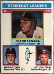 AL Strikeout Leaders [Tanana, Blyleven, Perry] #204 Baseball Cards 1976 Topps Prices