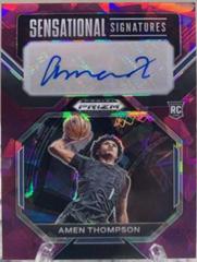 Amen Thompson [Purple Ice] #SS-AME Basketball Cards 2023 Panini Prizm Draft Picks Sensational Signatures Prices