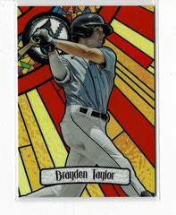 Brayden Taylor [Orange] #BG-9 Baseball Cards 2023 Bowman Draft Glass Prices