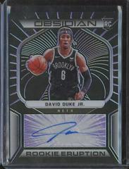 David Duke Jr. [Purple] Basketball Cards 2021 Panini Obsidian Rookie Eruption Signatures Prices