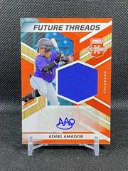 Adael Amador [Orange] #FTS-AA Baseball Cards 2022 Panini Elite Extra Edition Future Threads Signatures Prices