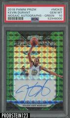 Kevin Durant [Green] #MO-KD Basketball Cards 2018 Panini Prizm Mosaic Autographs Prices
