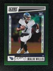 Malik Willis [End Zone] #SP-305 Football Cards 2022 Panini Chronicles Score Premium Rookies Prices