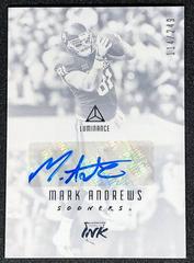 Mark Andrews #RI-MAN Football Cards 2018 Panini Luminance Rookie Ink Autographs Prices