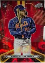 Francisco Alvarez [Red Flare] Baseball Cards 2023 Topps Cosmic Chrome Stella Nova Prices