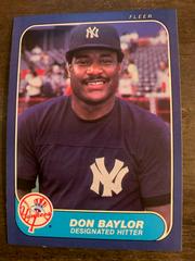 Don Baylor Baseball Cards 1986 Fleer Prices