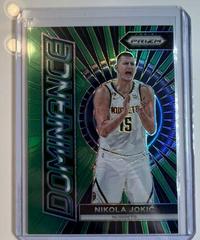 Nikola Jokic [Green Prizm] #10 Basketball Cards 2023 Panini Prizm Dominance Prices