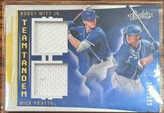 Bobby Witt Jr. , Nick Pratto Baseball Cards 2022 Panini Absolute Team Tandem Materials Prices