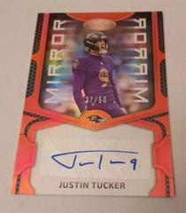 Justin Tucker [Orange] #MS11 Football Cards 2023 Panini Certified Mirror Signatures Prices