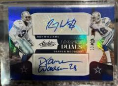 Roy Williams, Darren Woodson [Blue] #HD-DAL Football Cards 2022 Panini Absolute Historical Duals Prices
