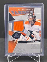 Carter Hart Hockey Cards 2021 SP Game Used Authentic Fabrics Prices