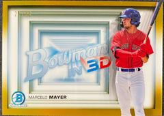 Marcelo Mayer [Gold Refractor] #B3D-4 Baseball Cards 2022 Bowman in 3D Prices