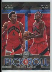 Scottie Barnes, Pascal Siakam [Blue Ice] Basketball Cards 2021 Panini Contenders Optic Pick n Roll Prices