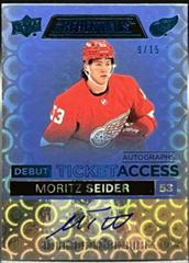 Moritz Seider [Blue] #DTAA-MS Hockey Cards 2021 Upper Deck Credentials Debut Ticket Access Autographs Prices