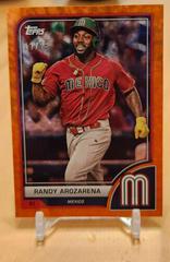 Randy Arozarena [Orange Cracked Ice] #100 Baseball Cards 2023 Topps World Classic Prices