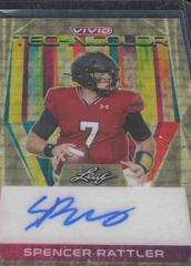 Spencer Rattler [Prismatic Super Gold] #T-SR1 Football Cards 2023 Leaf Vivid Autographs Technicolor Prices