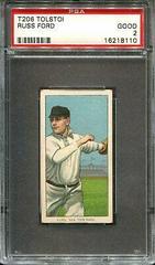 Russ Ford Baseball Cards 1909 T206 Tolstoi Prices
