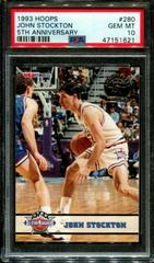 John Stockton [5th Anniversary] #280 Basketball Cards 1993 Hoops Prices