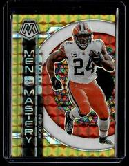 Nick Chubb [Gold] #MM-13 Football Cards 2023 Panini Mosaic Men of Mastery Prices