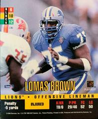 Lomas Brown Football Cards 1995 Panini Donruss Red Zone Prices
