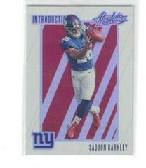 Saquon Barkley #SB Football Cards 2018 Panini Absolute Introductions Prices