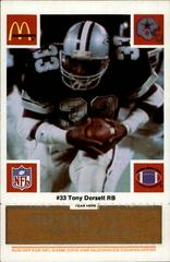 Tony Dorsett [Gold] Football Cards 1986 McDonald's Cowboys Prices