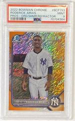 Roderick Arias [Orange Shimmer Refractor] #BCP-153 Baseball Cards 2022 Bowman Chrome Prospects Prices