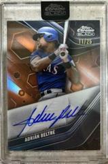 Adrian Beltre [Orange] Baseball Cards 2023 Topps Chrome Black Autographs Prices