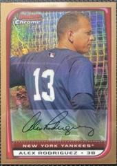 Alex Rodriguez [Gold Refractor] #96 Baseball Cards 2008 Bowman Chrome Prices