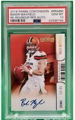 Baker Mayfield #1 Football Cards 2018 Panini Contenders Rookie Roundup Autographs Prices