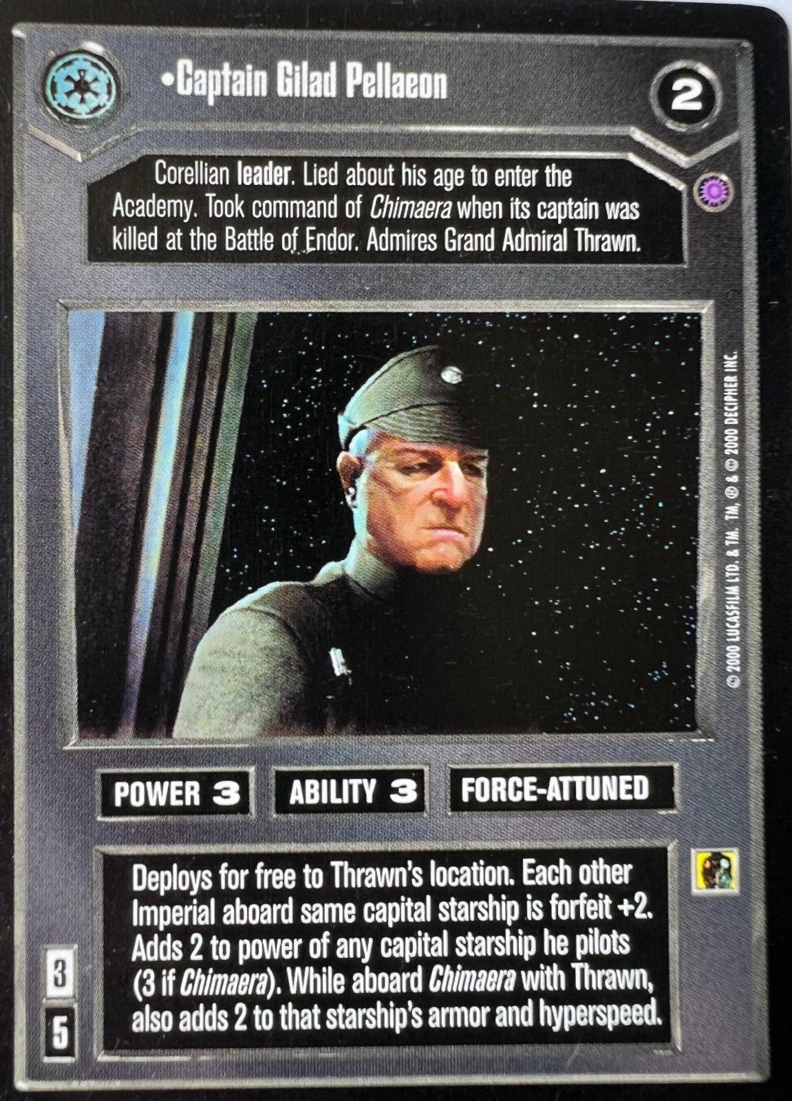 Captain Gilad Pellaeon Prices | Star Wars CCG Reflections II | Star ...