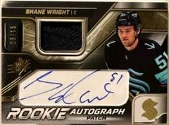 Shane Wright [Patch] #SW Hockey Cards 2022 SPx Rookie Autographs Prices