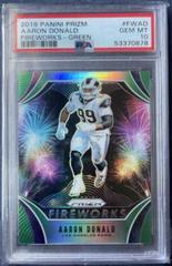 Aaron Donald [Green Prizm] #FW-AD Football Cards 2019 Panini Prizm Fireworks Prices