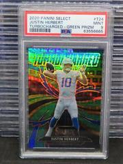 Justin Herbert [Green Prizm] #T24 Football Cards 2020 Panini Select Turbocharged Prices