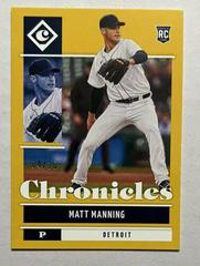 Matt Manning [Gold] #7 Baseball Cards 2022 Panini Chronicles Prices