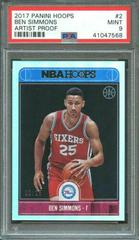 Ben Simmons [Artist Proof] Basketball Cards 2017 Panini Hoops Prices