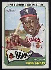 Hank Aaron #HA Baseball Cards 2014 Topps Heritage Real One Autographs Prices