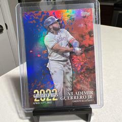 Vladimir Guerrero Jr. [Blue] #22GH-11 Baseball Cards 2023 Topps 2022 Greatest Hits Prices