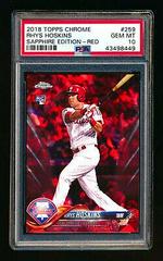 Rhys Hoskins [Red] #259 Baseball Cards 2018 Topps Chrome Sapphire Prices