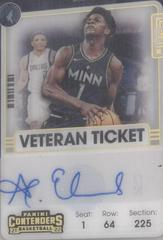 Anthony Edwards [Clear] Basketball Cards 2021 Panini Contenders Veteran Ticket Autograph Prices