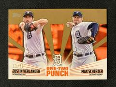 Justin Verlander, Max Scherzer [Gold] Baseball Cards 2023 Topps One Two Punch Prices