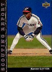 Kenny lofton #SR15 Baseball Cards 1992 Upper Deck Scouting Report Prices