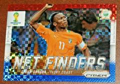 Didier Drogba [Red White Blue Power Plaid] Soccer Cards 2014 Panini Prizm World Cup Net Finders Prices