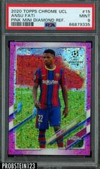 Ansu Fati [Pink Mini Diamond] Soccer Cards 2020 Topps Chrome UEFA Champions League Prices