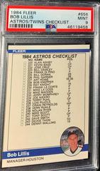 Bob Lillis [Astros, Twins Checklist] Baseball Cards 1984 Fleer Prices