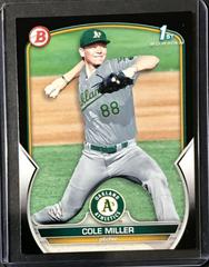 Cole Miller [Black] #BD-51 Baseball Cards 2023 Bowman Draft Prices